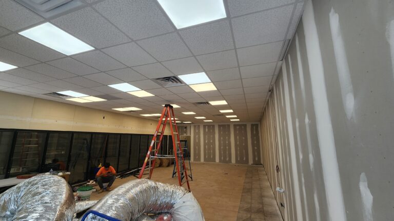 team working on a residential construction project