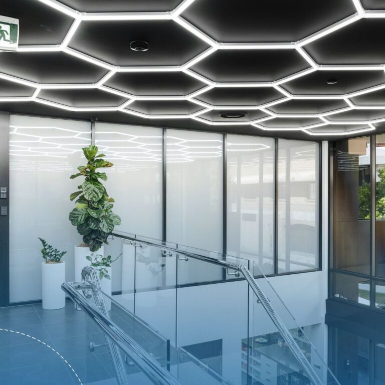 lit ceiling